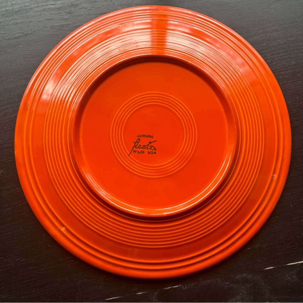 Fiestaware radioactive red plate